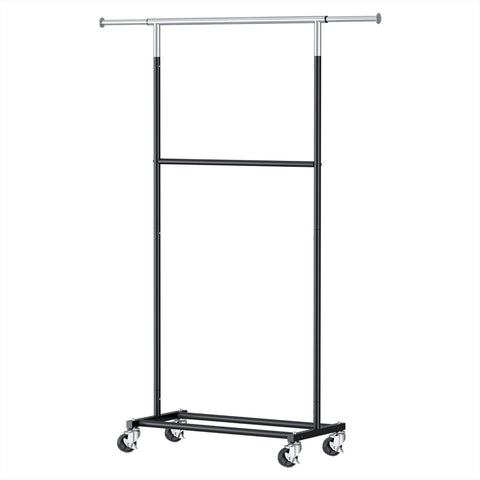 Artiss Clothes Rack Double Rod Airer Rail Coat Stand Adjustable Hanger - SuperSaverAU - view 1