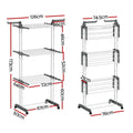 Artiss Clothes Drying Rack 173cm Foldable, 3-Tier, Lightweight, Portable - SuperSaverAU - view 4