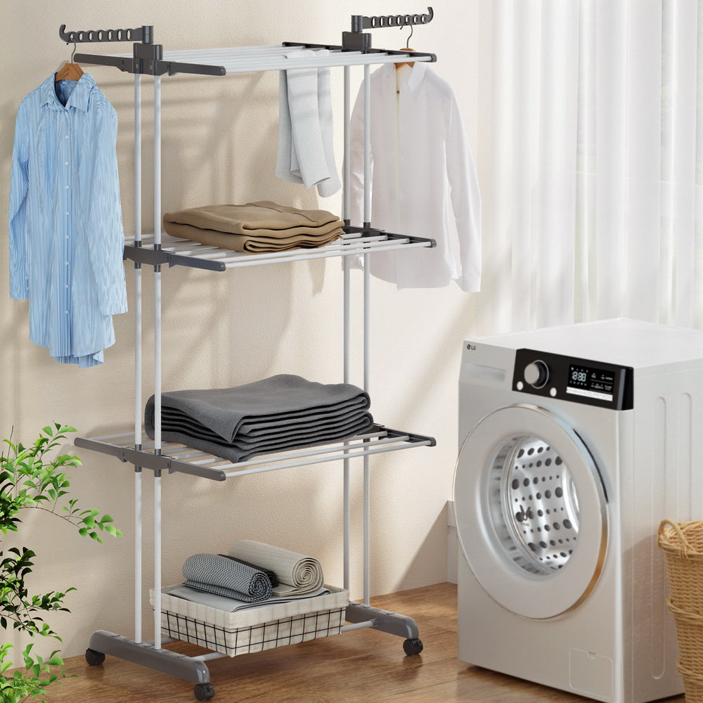 Artiss Clothes Drying Rack 173cm Foldable, 3-Tier, Lightweight, Portable - SuperSaverAU - view 1