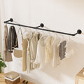 Artiss Wall-Mounted Clothes Rack - Black, Metal Construction - SuperSaverAU - view 1