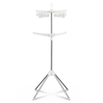 Artiss 2-Tier Rotatable Clothes Drying Rack with Clips