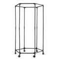 Artiss Clothes Rack Black 6 Rod Garment Airer with Wheels 50kg Capacity