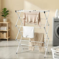 Artiss Foldable Clothes Drying Rack with 11 Rods - Grey & White