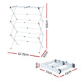 Artiss Foldable Clothes Drying Rack with 11 Rods - Grey & White