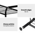 Artiss Metal Clothes Rack 179cm with 3-Tier Shelving & 8 Hooks - Black - SuperSaverAU - view 6