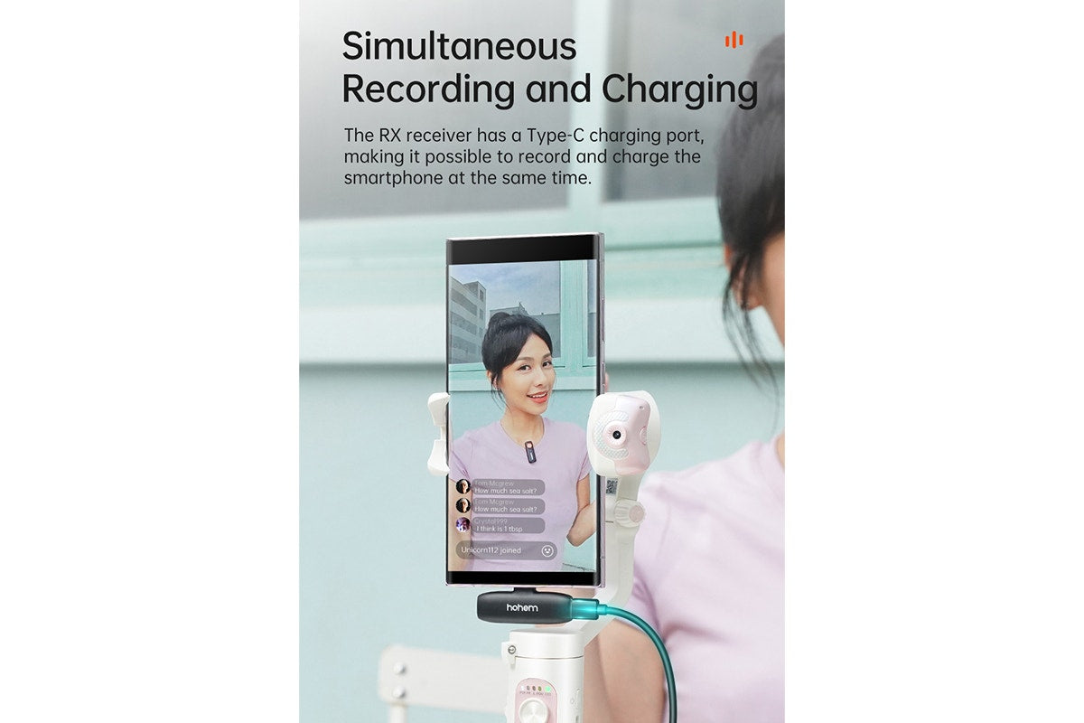 Hohem Microphone MIC-01 (2 Mic + 1 Receiver with USB-C Port)