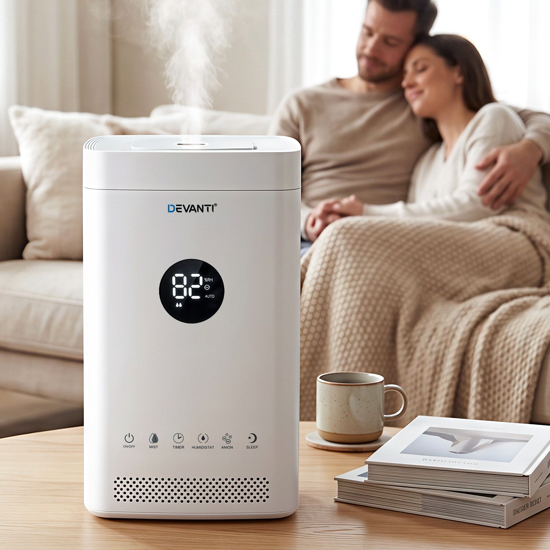 Devanti 3.5L Ultrasonic Humidifier & Air Purifier - White