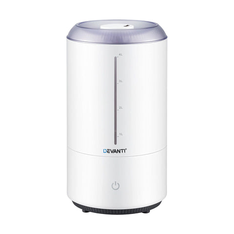 Devanti 4L Ultrasonic Humidifier & Aroma Diffuser - White