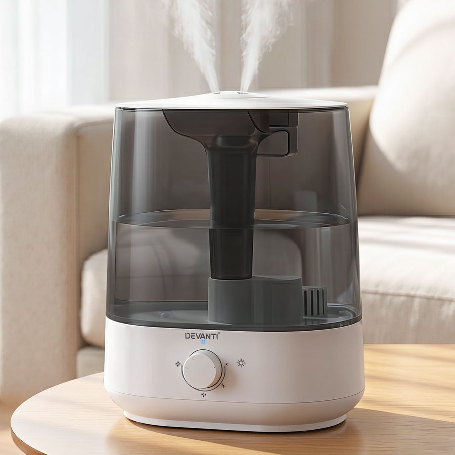 Devanti 6L Ultrasonic Humidifier & Aroma Diffuser - White