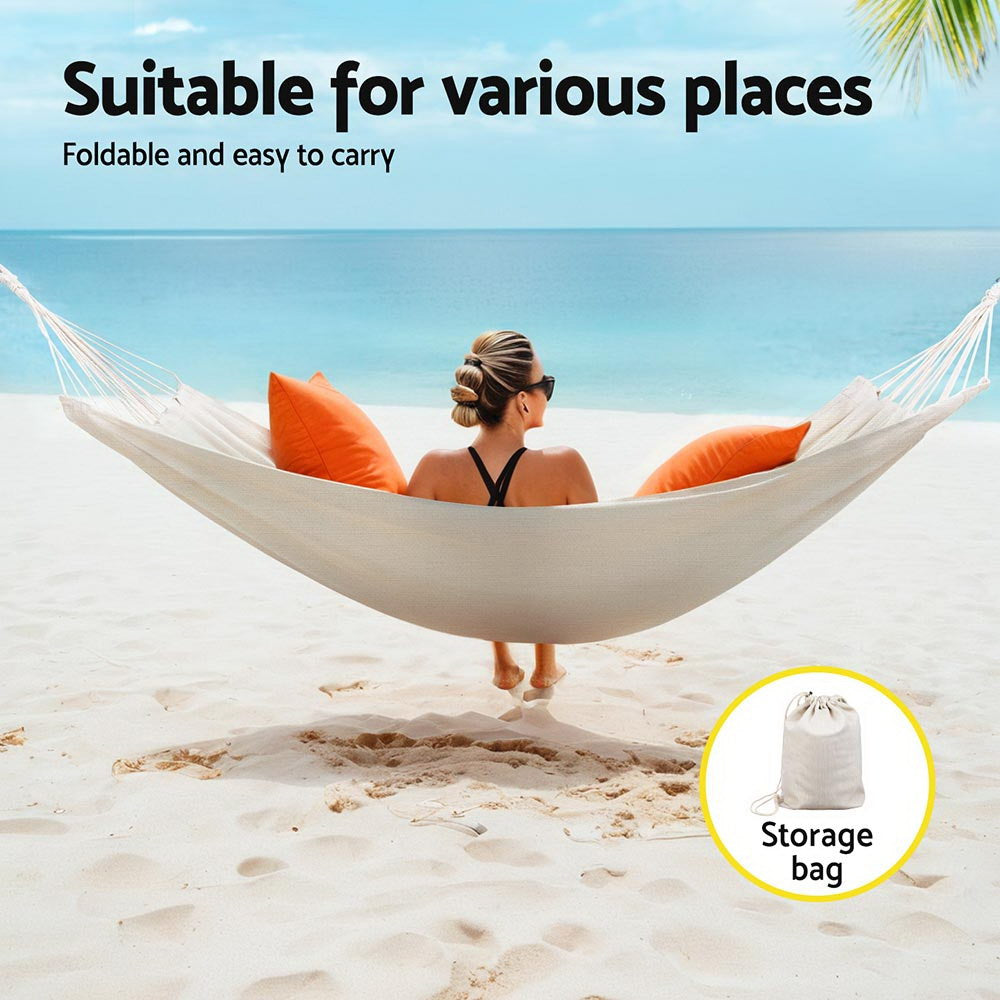 Gardeon Hammock Bed 300cm x 145cm with Travel Bag, Supports 2 Adults, Indoor/Outdoor - SuperSaverAU - view 5