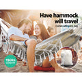 Gardeon Hammock Bed 200cm x 150cm Cream, 150kg Capacity, Handcrafted Tassels - SuperSaverAU - view 5