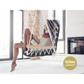Gardeon Hammock Chair Hanging with Armrest Camping Hammocks Grey - SuperSaverAU - view 4