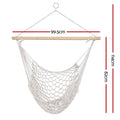 Gardeon Hammock Chair 99.5 x 114cm Cream, Lightweight, 120kg Capacity - SuperSaverAU - view 2