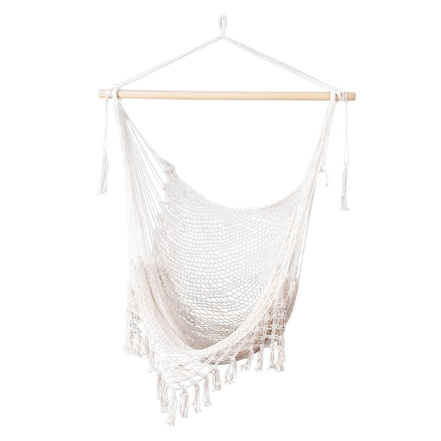 Gardeon Hammock Chair 240cm X 100cm - Durable Cotton Blend, Indoor/Outdoor Use - SuperSaverAU - view 1