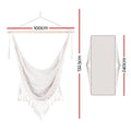Gardeon Hammock Chair 240cm X 100cm - Durable Cotton Blend, Indoor/Outdoor Use - SuperSaverAU - view 2