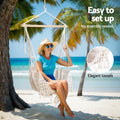 Gardeon Hammock Chair 240cm X 100cm - Durable Cotton Blend, Indoor/Outdoor Use - SuperSaverAU - view 5