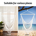 Gardeon Hammock Chair 240cm X 100cm - Durable Cotton Blend, Indoor/Outdoor Use - SuperSaverAU - view 6