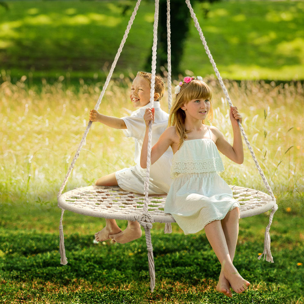 Gardeon Hammock Chair Outdoor Tree Swing Nest Web Hanging Seat 100cm - SuperSaverAU - view 8