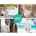 Gardeon Hammock Chair 100cm x 45cm x 145cm with Cushions - Cream, Indoor/Outdoor - SuperSaverAU - view 3