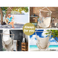 Gardeon Creamy White Hanging Hammock Chair 96 x 150cm, Indoor & Outdoor Use - SuperSaverAU - view 3