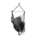 Gardeon Hanging Hammock Chair Outdoor Swing Hammocks Tassel Grey - SuperSaverAU - view 1