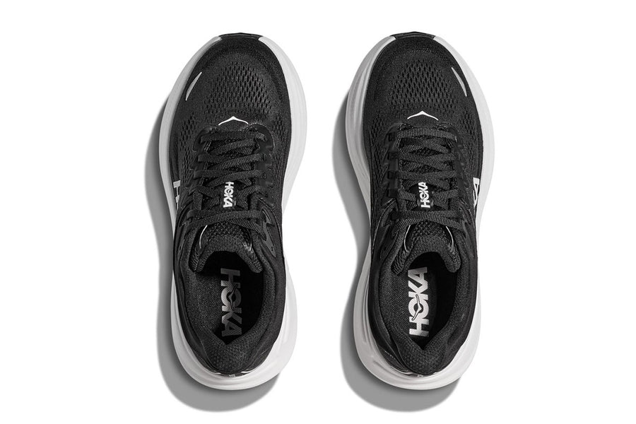 Hoka Men's Bondi 9 Running Shoes (Black/White, Size 9.5 US)