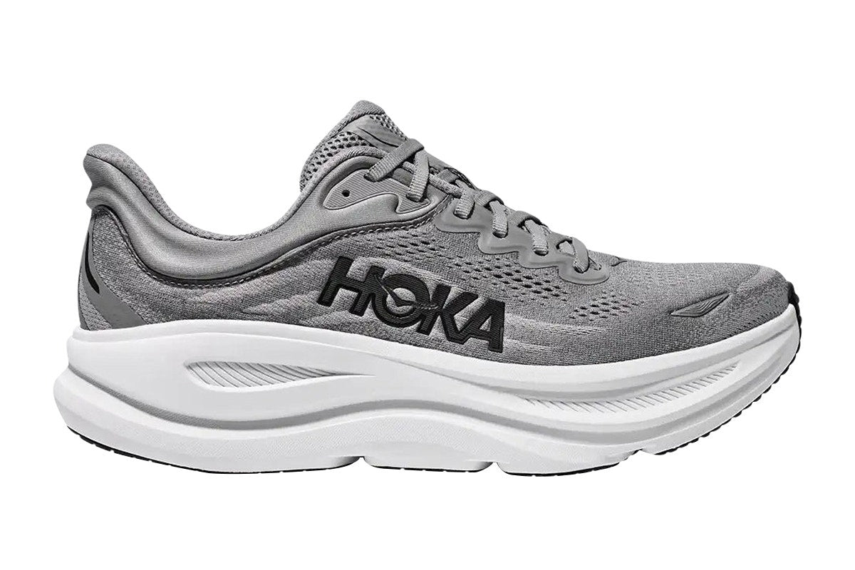 Hoka Men's Bondi 9 Running Shoes (Galactic Grey/Stellar Grey, Size 9.5 US)