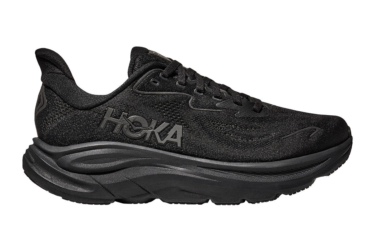 Hoka Men's Clifton 10 Running Shoes (Black/Black, Size 9.5 US)