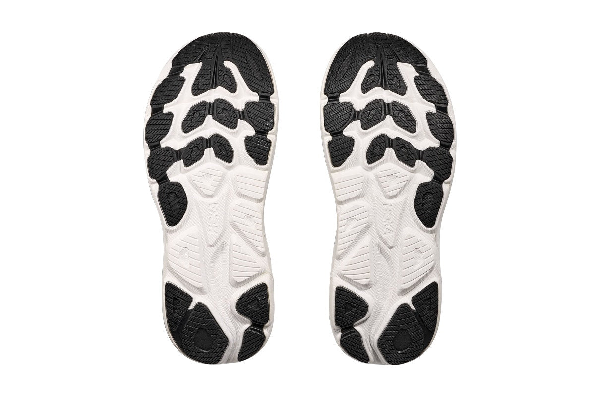 Hoka Men's Clifton 10 Running Shoes (Black/White, Size 8 US)