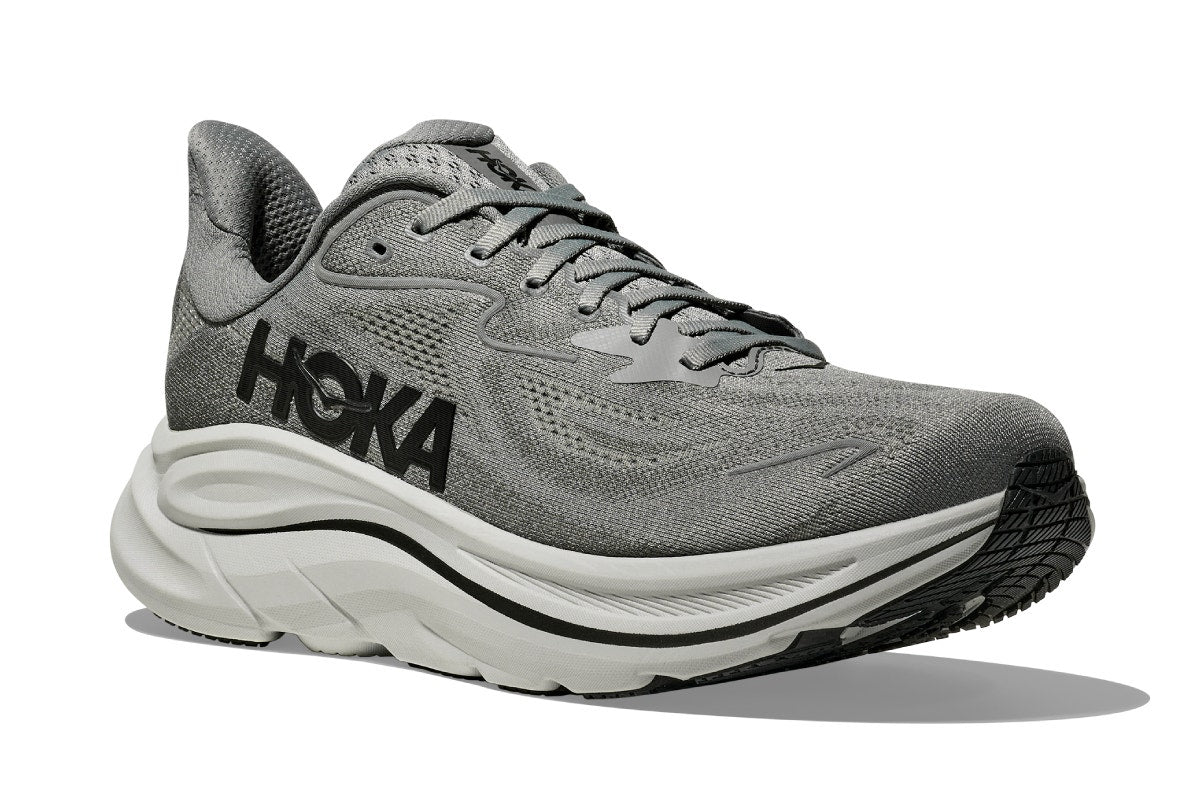 Hoka Men's Clifton 10 Running Shoes (Galactic Grey/Asteroid, Size 9.5 US)