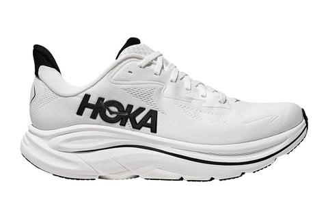 Hoka Men's Clifton 10 Running Shoes (White/Black, Size 12 US)