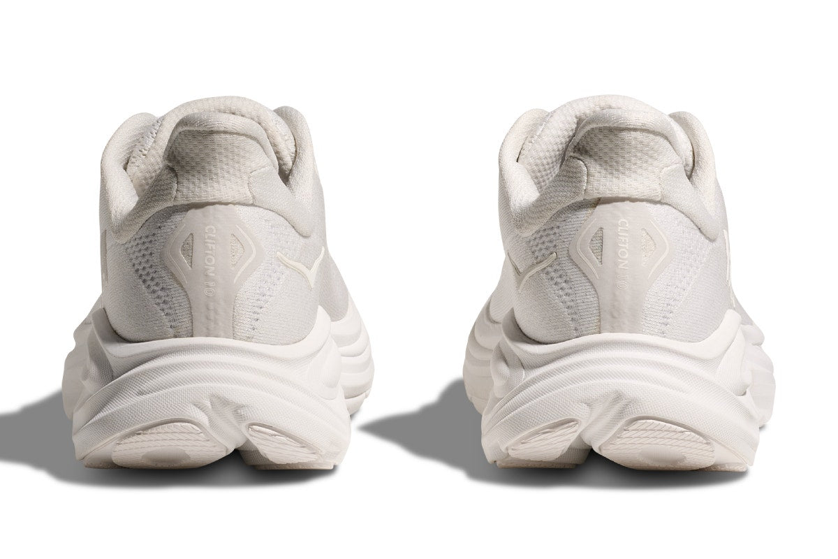 Hoka Men's Clifton 10 Running Shoes (White/White, Size 9.5 US)