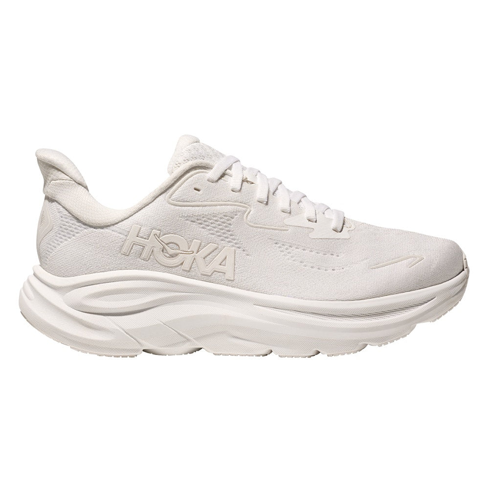 Hoka Men's Clifton 10 Running Shoes (White/White, Size 9.5 US)