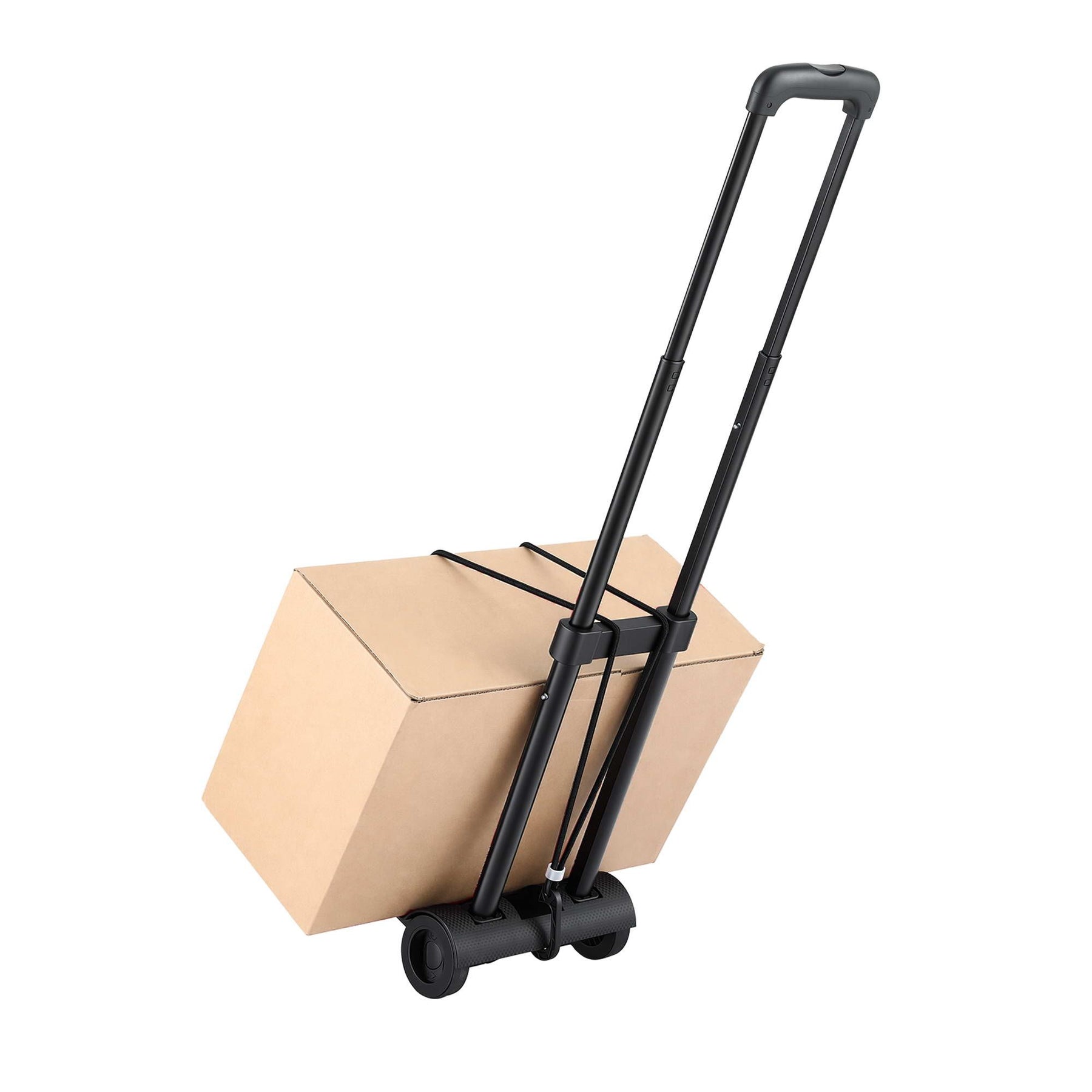 Giantz Folding Hand Trolley with Adjustable Handle - Black, 25kg