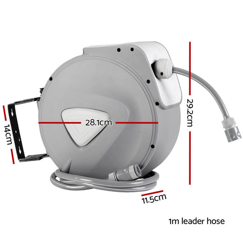 Retractable Hose Reel 10M with Auto Rewind & 9-Setting Spray Gun, UV Resistant - SuperSaverAU - view 2