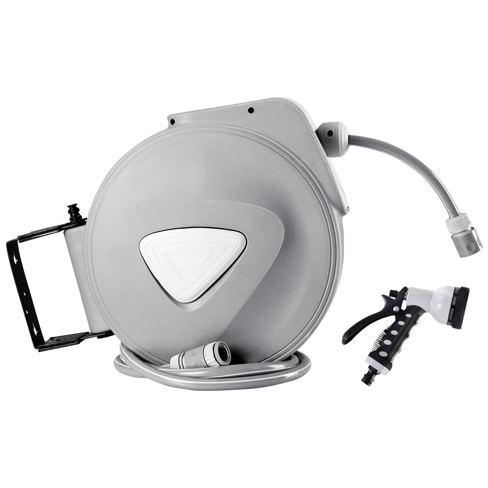 Retractable Hose Reel 10M with Auto Rewind & 9-Setting Spray Gun, UV Resistant - SuperSaverAU - view 4