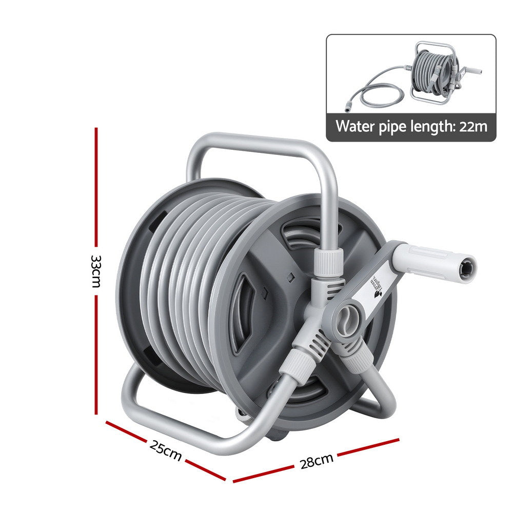 Green Fingers 20m Retractable Garden Hose Reel with Spray Gun