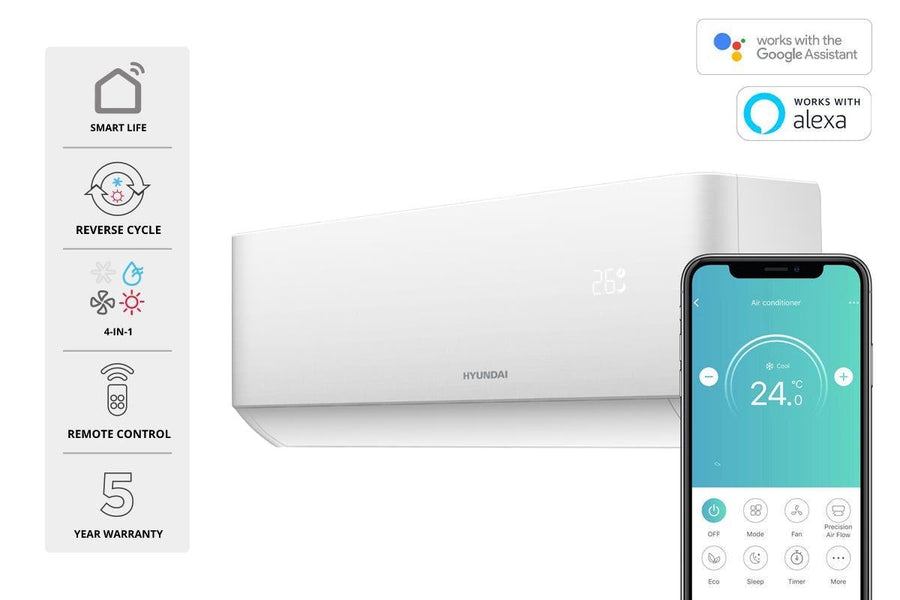Hyundai Inverter Smart Split System Air Conditioner  - Reverse Cycle - SuperSaverAU - view 1