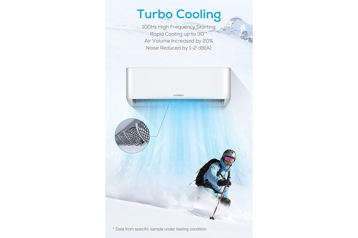 Hyundai 2.6kW Inverter Smart Split System Air Conditioner (Reverse Cycle)