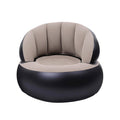 Gardeon Inflatable Folding Chair Coffee Black with Pump 150kg Capacity