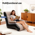 Gardeon Inflatable Sun Lounger Sofa Chair Coffee Black with Pump 150kg Capacity