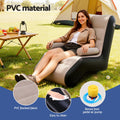 Gardeon Inflatable Sun Lounger Sofa Chair Coffee Black with Pump 150kg Capacity