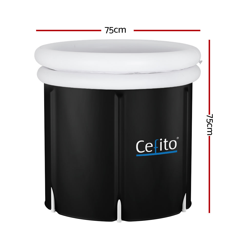 Weisshorn Inflatable Ice Bath Tub 75X75CM 300L with Insulation - SuperSaverAU - view 2