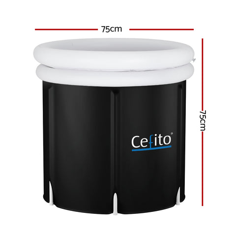 Weisshorn Inflatable Ice Bath Tub 75X75CM 300L with Insulation - SuperSaverAU - view 2