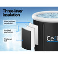 Weisshorn Inflatable Ice Bath Tub 75X75CM 300L with Insulation - SuperSaverAU - view 4