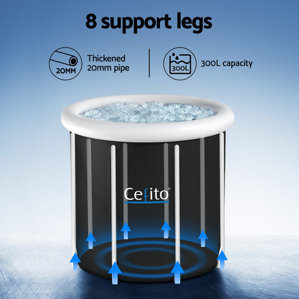 Weisshorn Inflatable Ice Bath Tub 80X80CM 300L with Insulation - SuperSaverAU - view 5