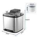 Devanti 2L Ice Cream Maker for Gelato, Sorbet & Frozen Drinks - Silver
