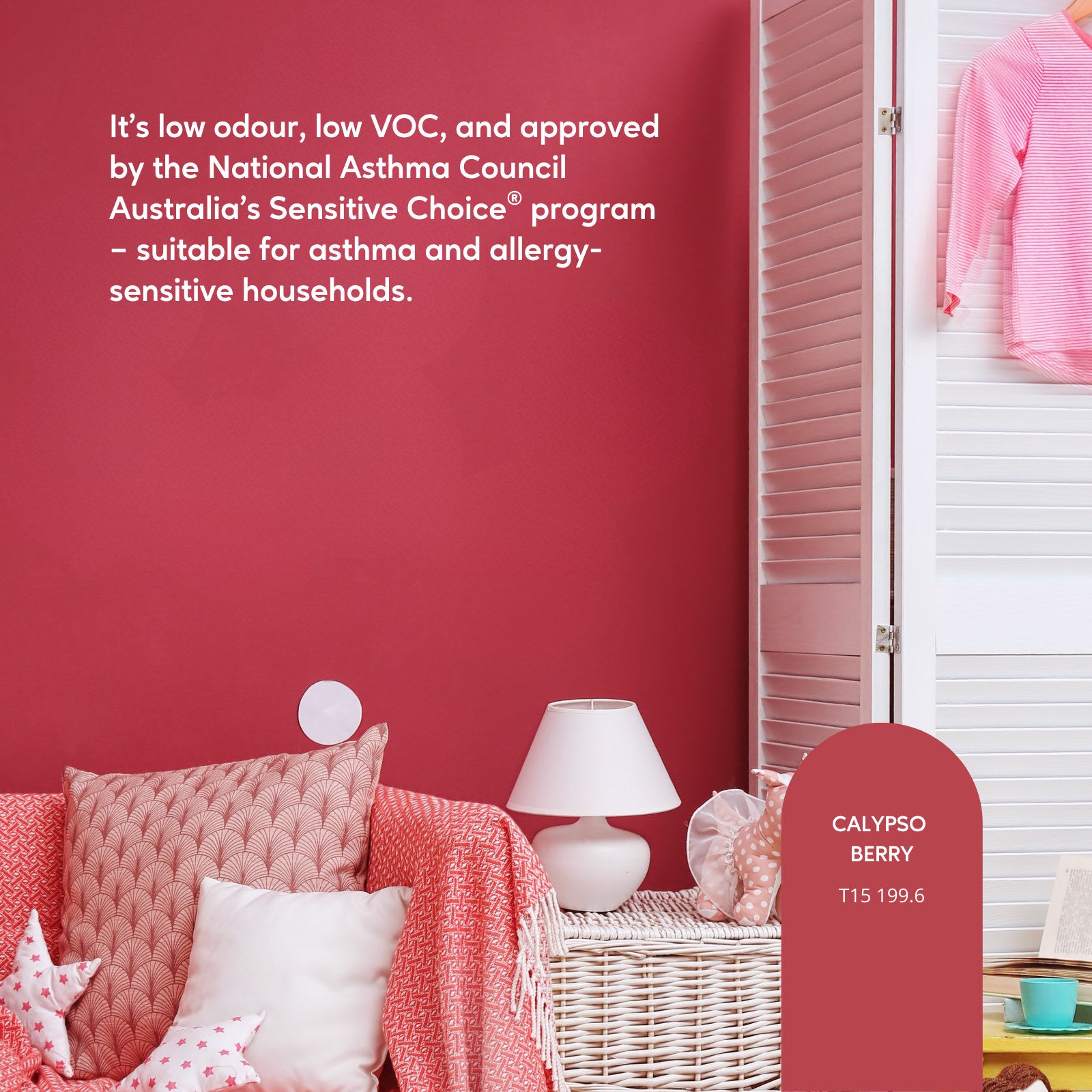 TAUBMANS Endure 2L Hi-C Red Low Sheen Interior Walls Paint Water Based UV Resistant