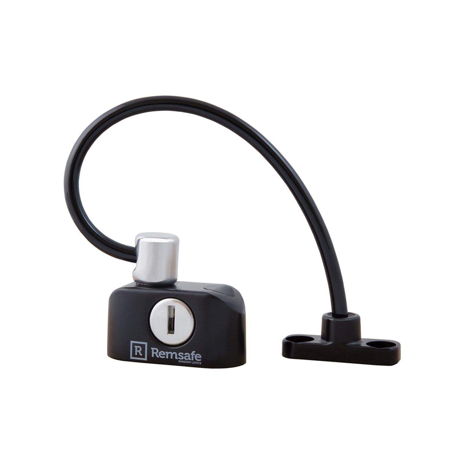 Remsafe Black Window Restrictor Cable Lock Keyed