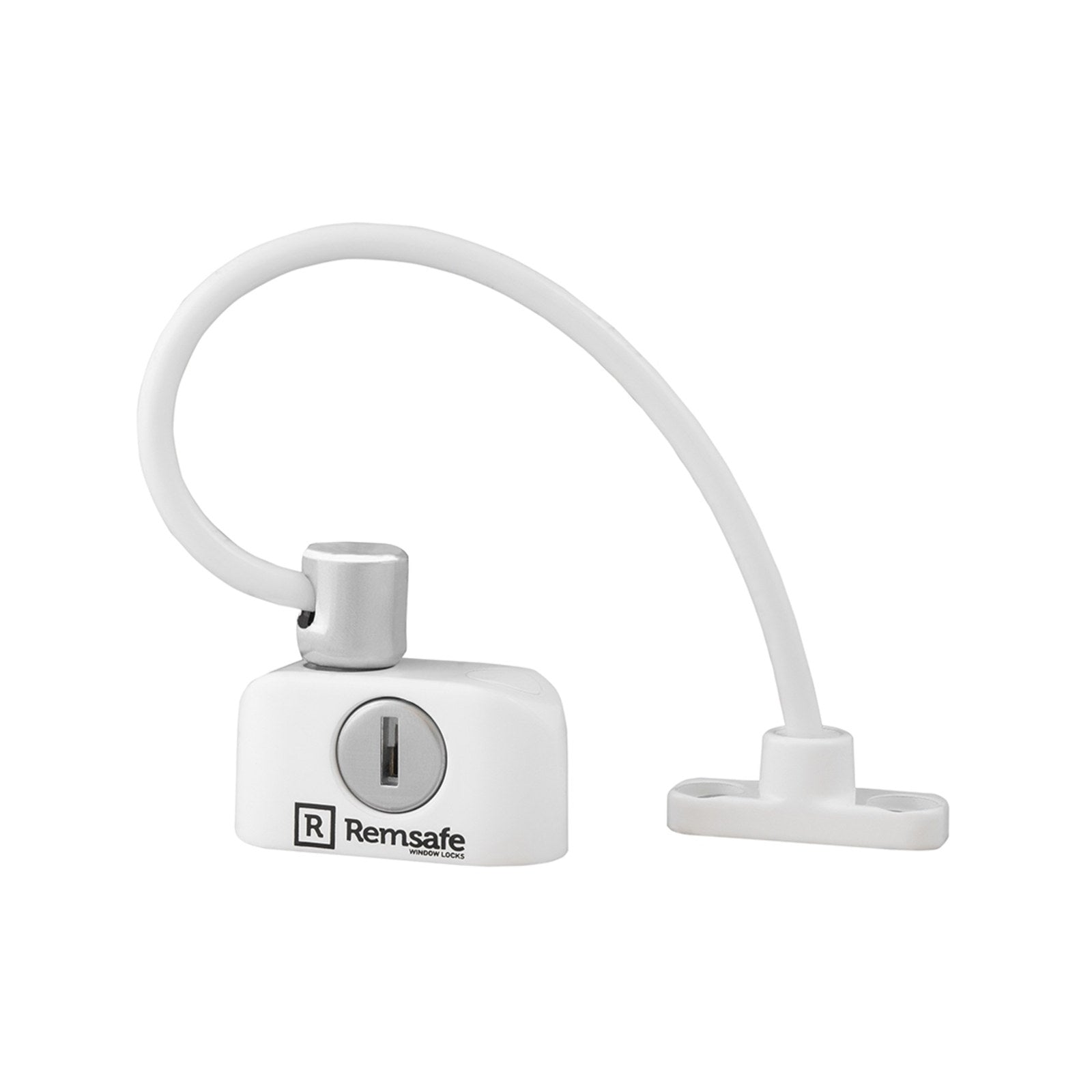 Remsafe White Window Restrictor Cable Lock Keyed